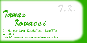 tamas kovacsi business card